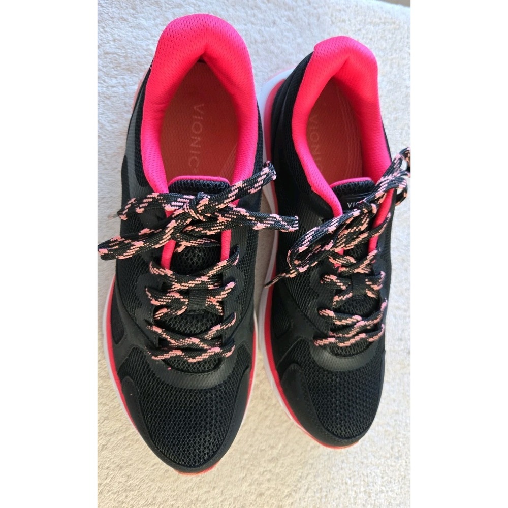 Vionic Womans Sneakers Size 11 Medium Black & Pink